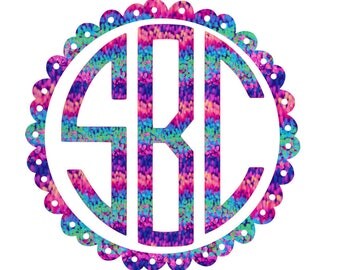 Monogram - Monogram Decal - Monogram Sticker - Monogram Yeti - Monogram Tumbler - Yeti Decal- Tumbler Decal - Laptop Decal - Mac Book Decal