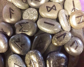 Acorn runes elder futhark natural acorn cap and polymer