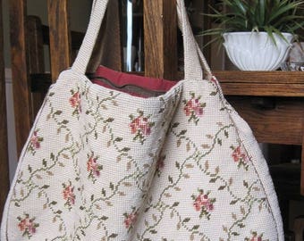 Needlepoint Purse, Needlepoint Bag, Handmade Needlepoint Bag