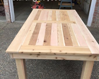 Solid Outdoor Cedar Table