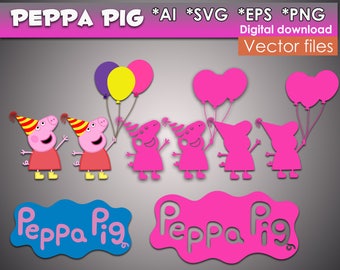 Download Peppa pig svg | Etsy