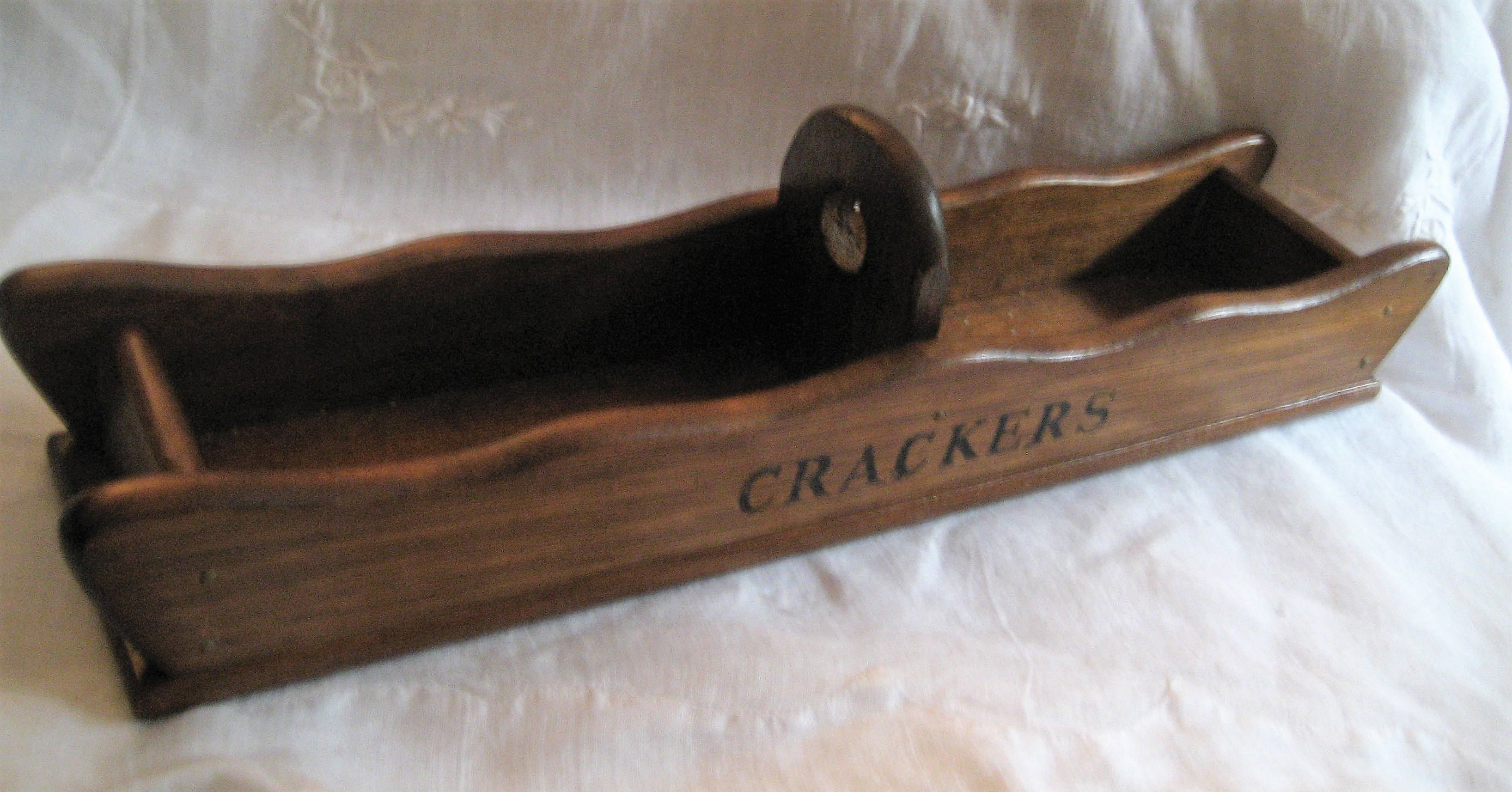 Wooden Cracker Tray Walnut Stain Price Imports Taiwan Cracker