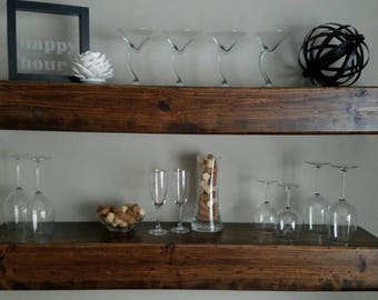 Floating Wood Shelves - Shipping Included in Price!