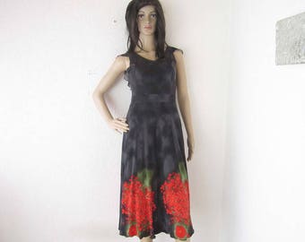 True vintage 70s dress Jersey dress robe S / m