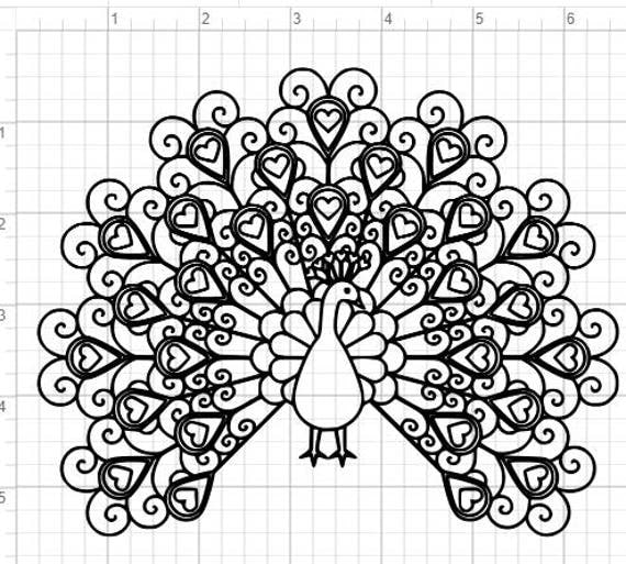 Mandala Style Peacock Design SVG PDF EPS Dxf & Studio 3 Cut