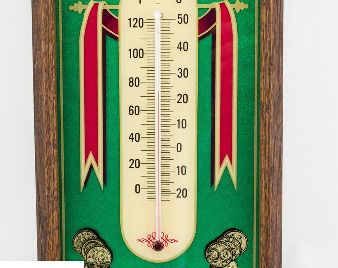 Framed Thermometer | Wolfschmidt Vodka Advertising | Vintage Bar Decor