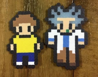 y beads hama morty rick Rick Etsy perler