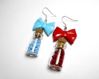 Geek - mana and health potion vials earrings