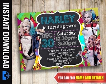Harley invitation | Etsy