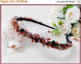 Sale Brown woman headband Summer outdoors Boho beaded headband Bridal wedding headpiece Hair piece jewelry Brown headpiece Bridesmaid hair