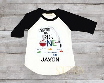 The Big One, Fishing First Birthday, First Birthday, Ofishally One shirt, Cake Smash, Fishing Pole, Fishing Birthday Shirt, 1st Birthday