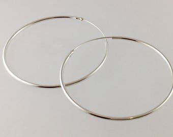 Large Sterling Silver hoops, Hoop earrings, Large hoop earrings, large hoops, Sterling silver, Sterling hoops/ silver hoops.
