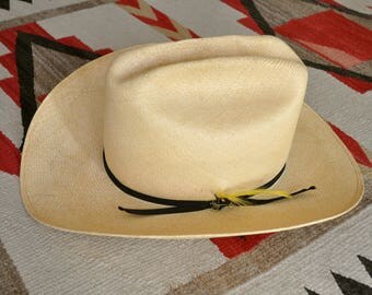 Vintage Stetson Straw Hat Men's Quenca Panama 15X size 7 1/4