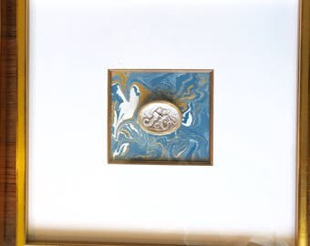 Intaglio Framed on Marble Painting