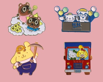 Animal Crossing enamel pins