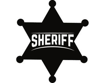 Sheriff badge svg | Etsy