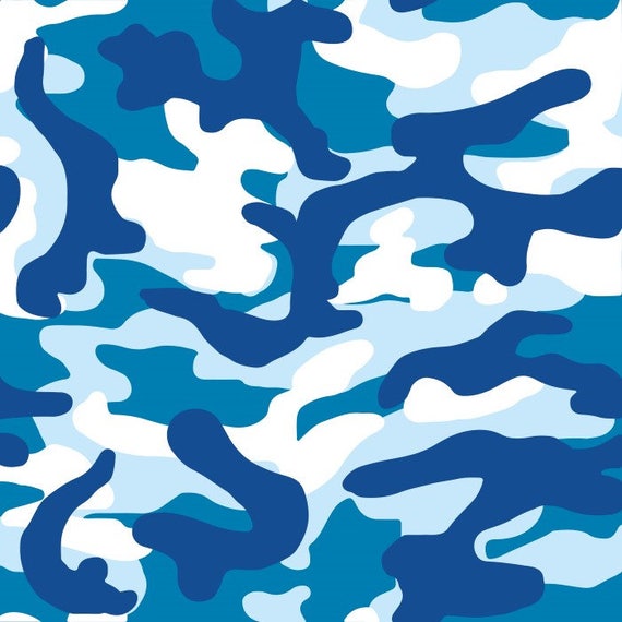 Sky Blue Camo 1 Army Camouflage Seamless Pattern Military War