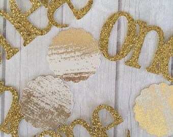 One Confetti with a scallop edge circle - 40 CT.