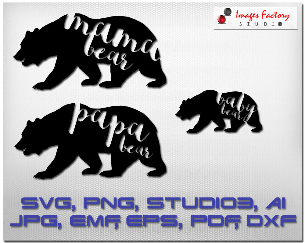 Download Mama Bear Papa Bear and Baby Bear svg Cricut Design Space
