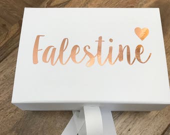 Luxury A5 size gift box with ribbon, Bridesmaid box, Brides box, Gift box, Birthday box, Groomsmen box, Grooms box, Keepsake box, Mens gift
