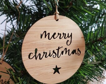 Merry Christmas Wood Christmas Decoration-Star-ornament-xmas