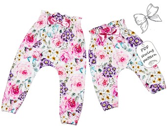High waisted baby pants pattern PDF, sewing patterns, sewing patterns baby