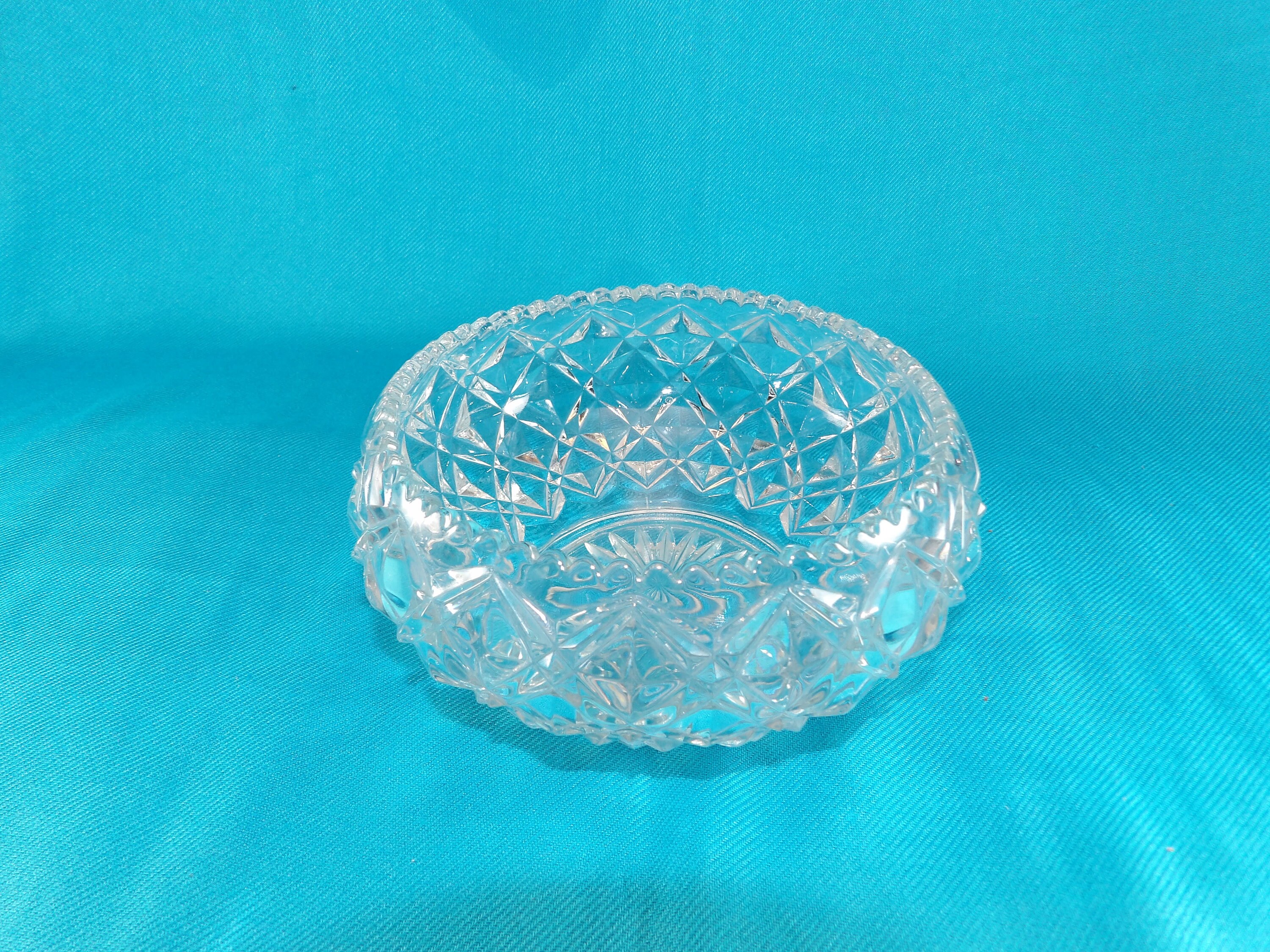 Vintage Small Cut Glass Crystal Serving Bowl