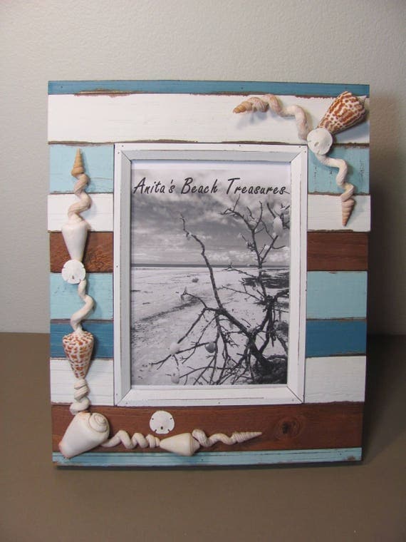 Shell Picture Frame/Beach Picture Frame/Sea Shell Frame/Seashell Photo Frame/Coastal Frame/Nautical Frame/Shell Photo Frame