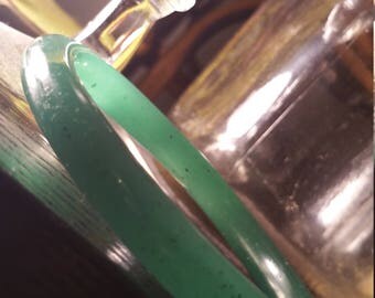 Genuine natural green vintage burma jade jadite bangel bracelet