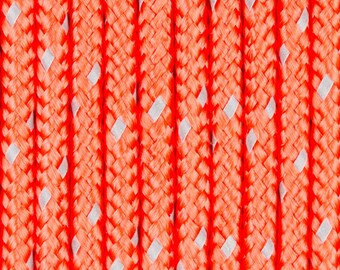 Reflective red polypropylene cord by the yard