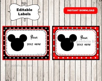 instant download mickey inspired printable cardstags book