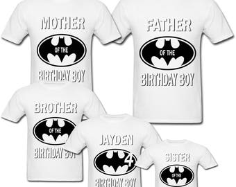 Personalized Batman Birthday shirt for Family