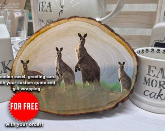 Kangaroo, Kangaroo Print, Australia, Kangaroo Art, Australian Animal, Kangaroo Pendant, Kangaroo Photo, Fiber Art Animal, Australian Gift
