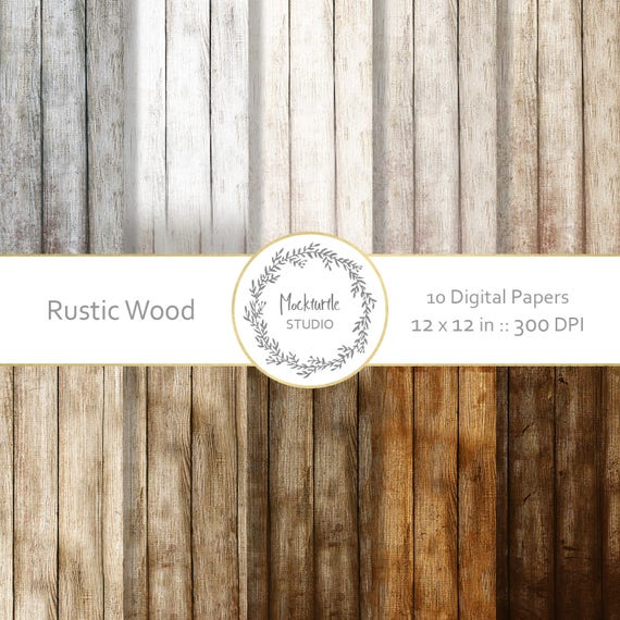 Rustic Wood digital paper Wood clipart Scrapbook paper