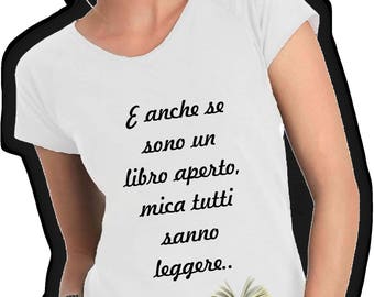 Women's V neck t shirt even though I'm an open book