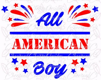 All American boy SVG Patriotic SVG 4th of July svg USA file Fourth of july cut file for Cricut July 4th vector Summer shirt svg Silhouette