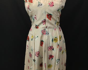 1950's Silk Royal Hawaiian Dress