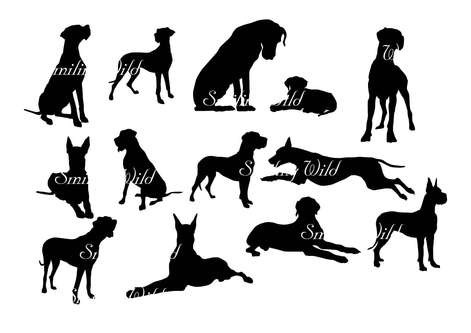 great dane silhouette svg clipart Deutsche Dogge ...