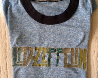 RARE Vintage Led Zeppelin Band Ringer Muscle T Shirt Tank Size Small ** Free Shipping **