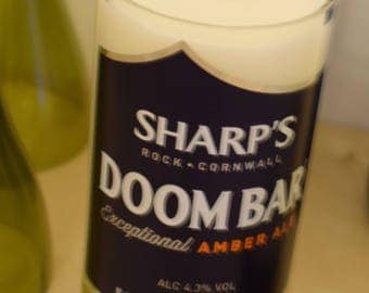 Upcycled, handmade, Soy Wax, Sharps Doom Bar Beer Bottle Candle - A unique gift for that special someone
