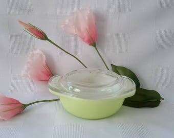 Vintage Pyrex Lime Green Individual Covered Casserole