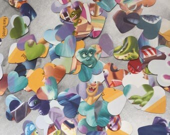 Disney Confetti Monsters Inc Paper Hearts Birthday Party Wedding Baby Shower Table Decorations Book Page