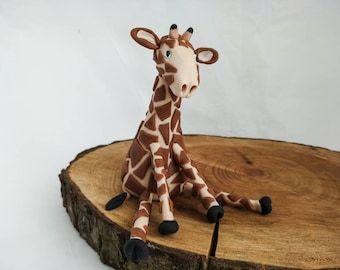 Giraffe edible fondant cake topper ( jungle, safari animal)