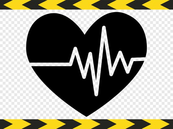 Heart EKG SVG Decal Clipart Healthcare Medical Cut files ...