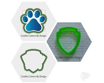 Badge Cookie Cutter / Paw Patrol Logo / Paw Print