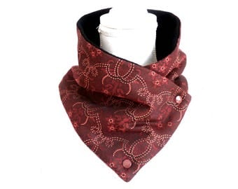 Fabric Snood couture rust stir woman