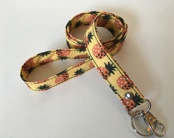 Pineapple lanyard, Swivel clip ID holder, Neck strap, Badge holder, Key lanyard, Key swivel