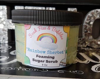 Rainbow Sherbet- Foaming Sugar Scrub- Body Scrub