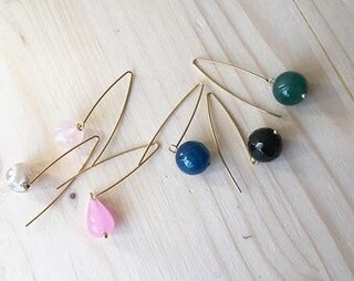 VIE Orecchini A Perno In Labradorite Naturale – 1x1 Cm – Fatti A Mano