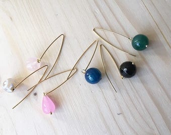 VIE Orecchini A Perno In Labradorite Naturale – 1x1 Cm – Fatti A Mano